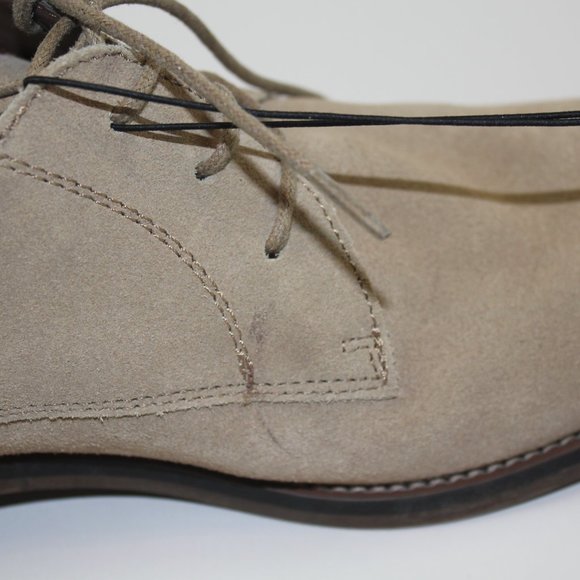Parker & Sky Dress Shoes Beige Tan Cow Leather Oxford Lace Up Mens Size 12 M NEW - Picture 7 of 10